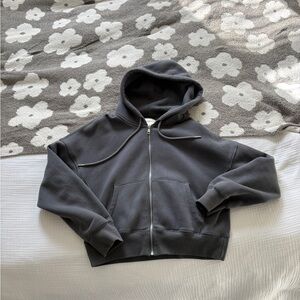 Abercrombie & Fitch Charcoal Zipped Hoodie